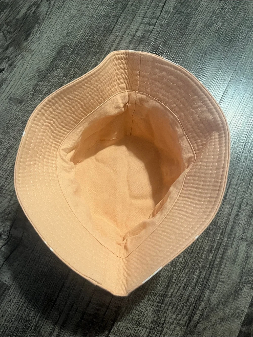 Peach Floral Daisy Bucket Hat
